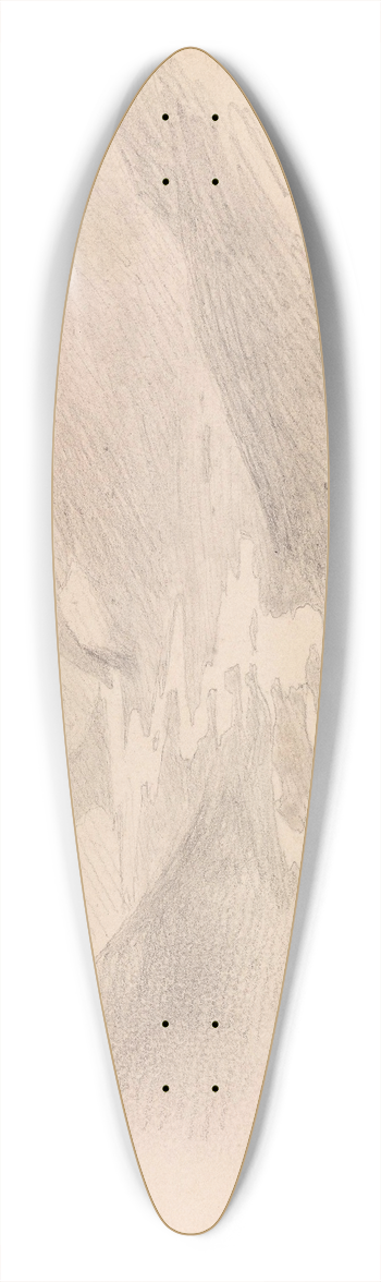 Hans Gude - Fra Garnss 39.3 inch art pintail longboard deck