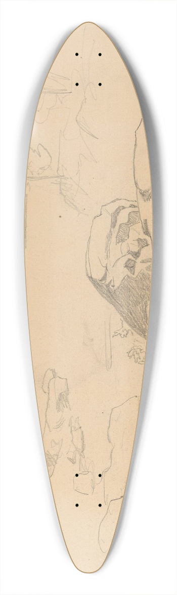 Hans Gude - Fra Labro 39.3 inch art pintail longboard deck