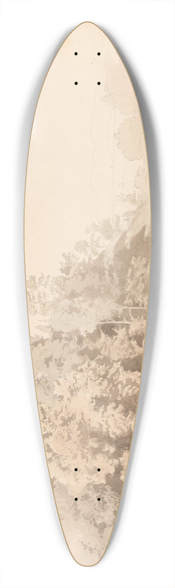 Hans Gude - Fra Ljan 39.3 inch art pintail longboard deck