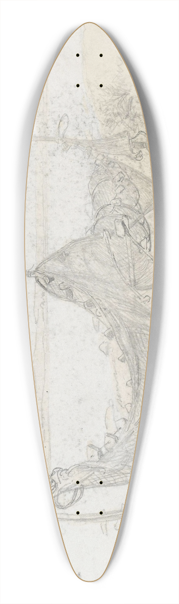 Hans Gude - Garntrk, Ghren 39.3 inch art pintail longboard deck