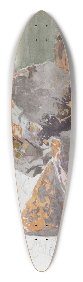 Hans Gude - Steiner, Fresvik 39.3 inch art pintail longboard deck