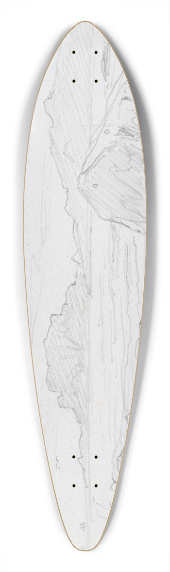 Hans Gude - Steinet strand 39.3 inch art pintail longboard deck