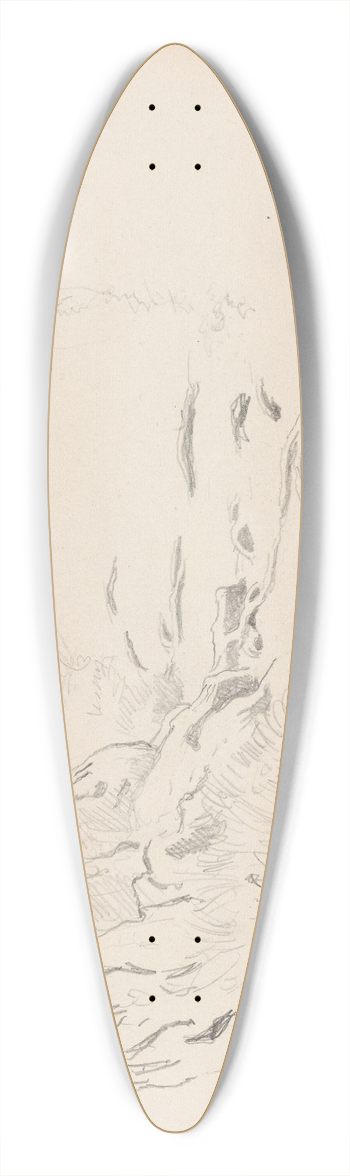 Hans Gude - Trestamme 39.3 inch art pintail longboard deck