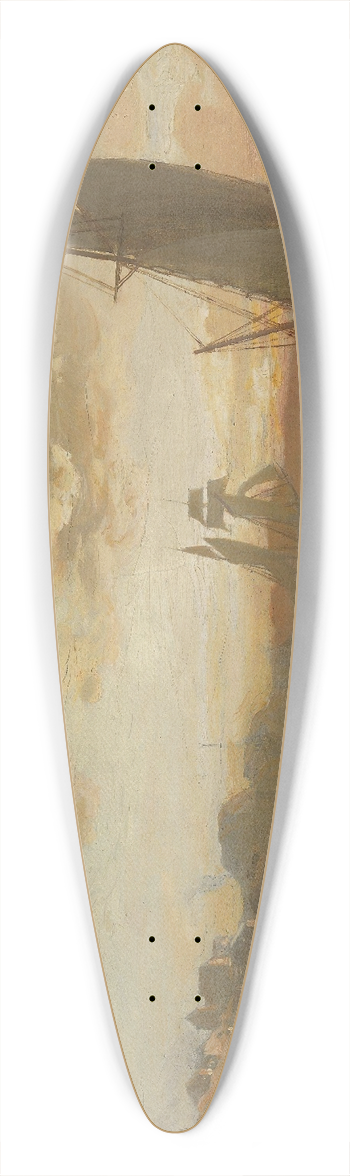 Hans Gude - View from the Oslofjord 39.3 inch art pintail longboard deck