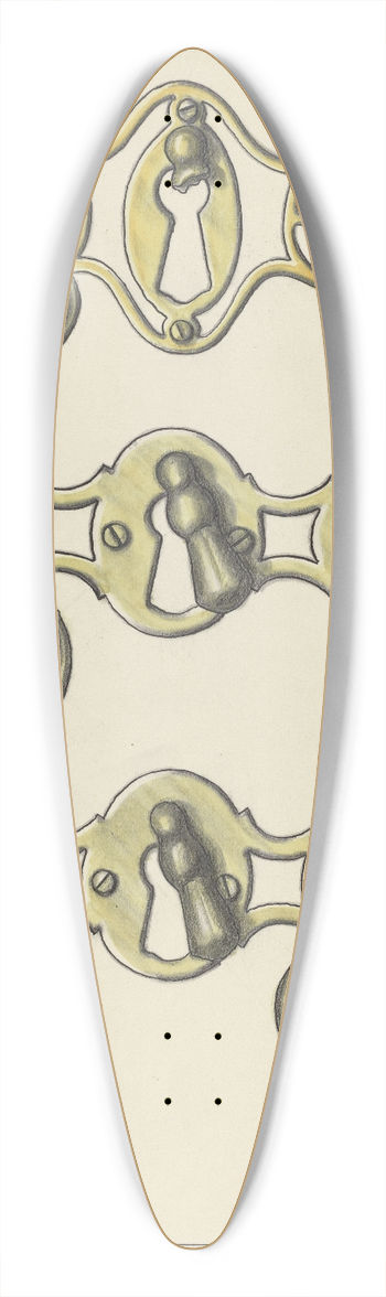 Hans Korsch - Three Door Handles 39.3 inch art pintail longboard deck
