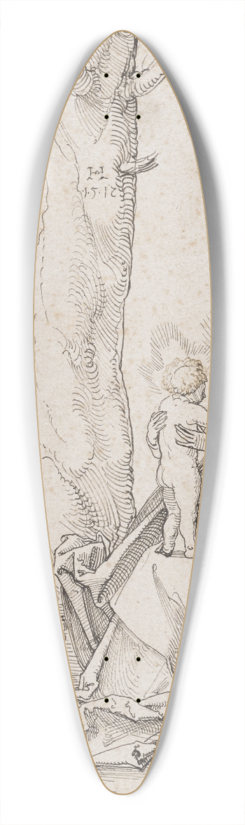 Hans Leu the younger - Maria mit Kind in der Landschaft 39.3 inch art pintail longboard deck