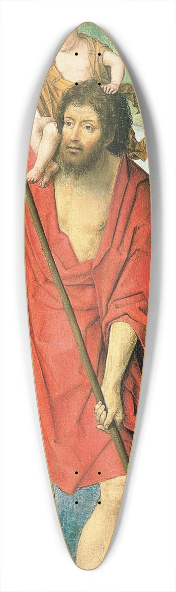 Hans Memling - Saint Christopher 39.3 inch art pintail longboard deck