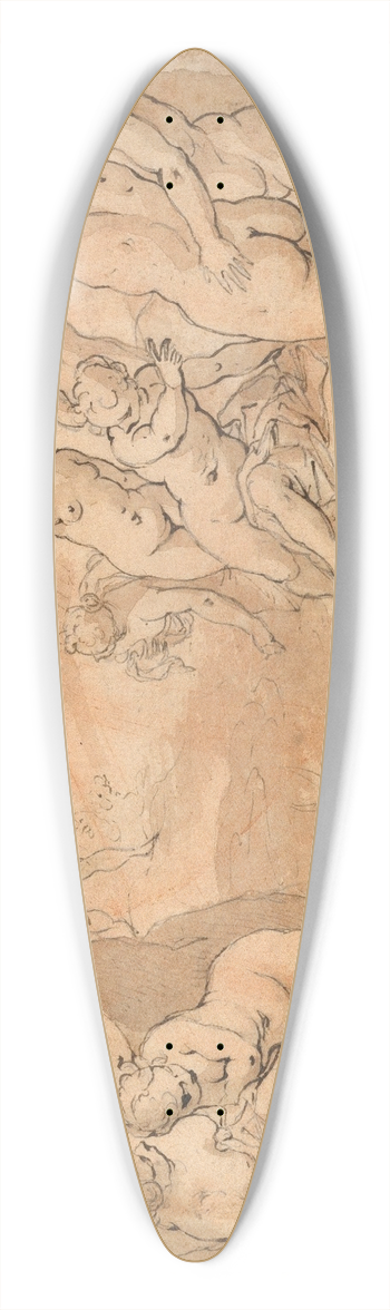 Hans Rottenhammer - Diana Surprised at her Bath 39.3 inch art pintail longboard deck
