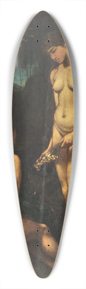 Hans Thoma - Adam and Eve 39.3 inch art pintail longboard deck