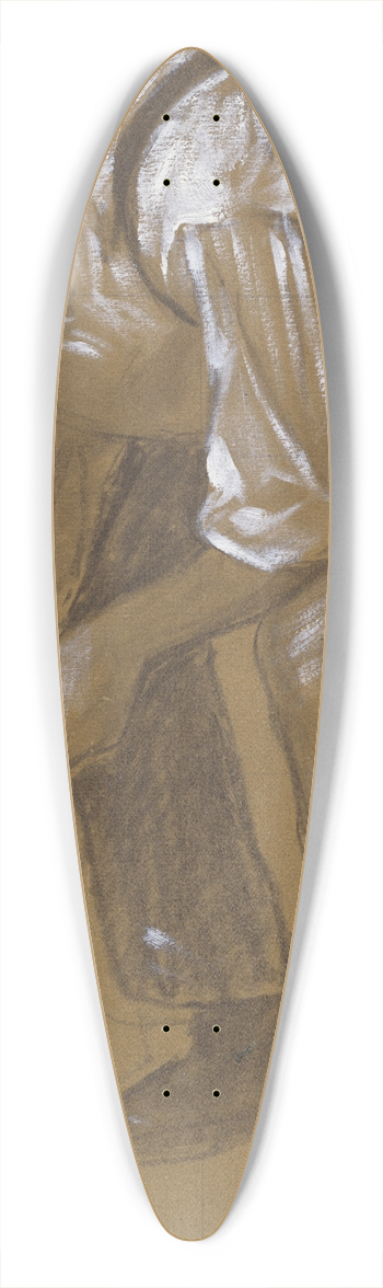 Hans Thoma - A Man Bending Over 39.3 inch art pintail longboard deck