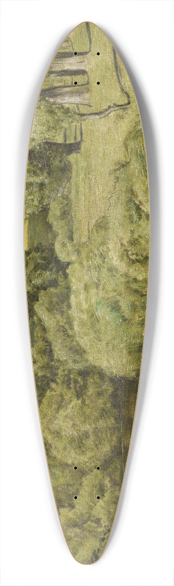 Hans Thoma - Am Stillen Bach 39.3 inch art pintail longboard deck