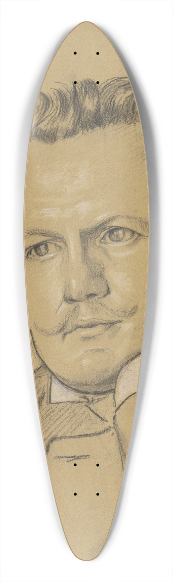 Hans Thoma - Bildnis Otto Julius Bierbaum 39.3 inch art pintail longboard deck