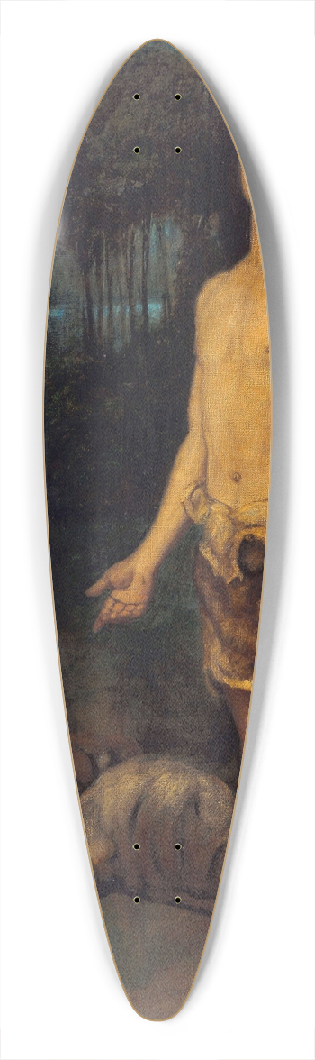 Hans Thoma - Daniel in the lions den 39.3 inch art pintail longboard deck