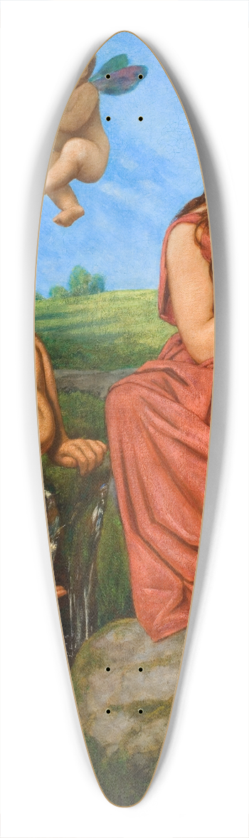 Hans Thoma - Die Quelle (The Spring) 39.3 inch art pintail longboard deck