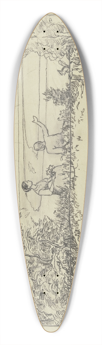 Hans Thoma - Die Vgelein im Walde (Kopf fr eine Kriegszeitung) 39.3 inch art pintail longboard deck