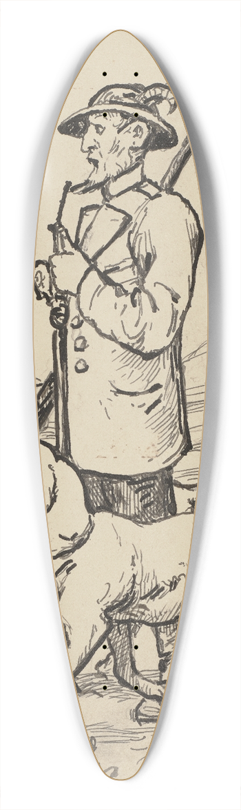 Hans Thoma - Jger 39.3 inch art pintail longboard deck