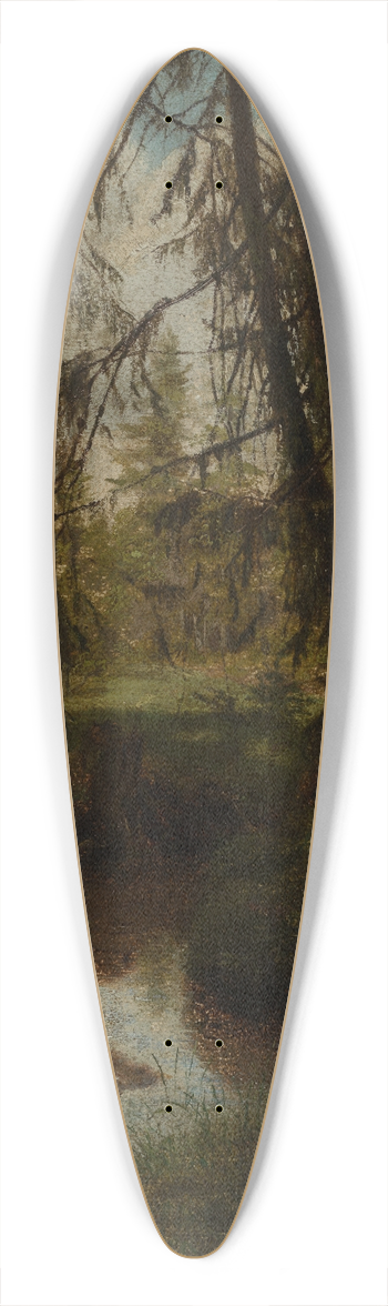 Hans Thoma - Tannen am Waldbach 39.3 inch art pintail longboard deck