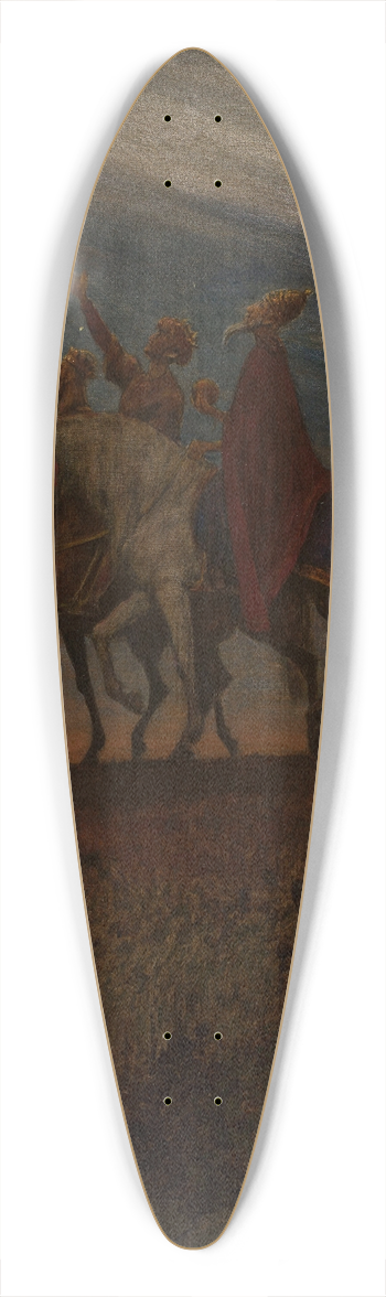 Hans Thoma - Three Magi on the way to Bethlehem 39.3 inch art pintail longboard deck
