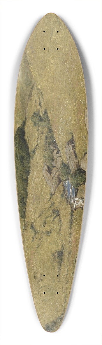 Hans Thoma - View from the Black Forest 39.3 inch art pintail longboard deck