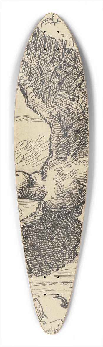 Hans Thoma - Vogel 39.3 inch art pintail longboard deck