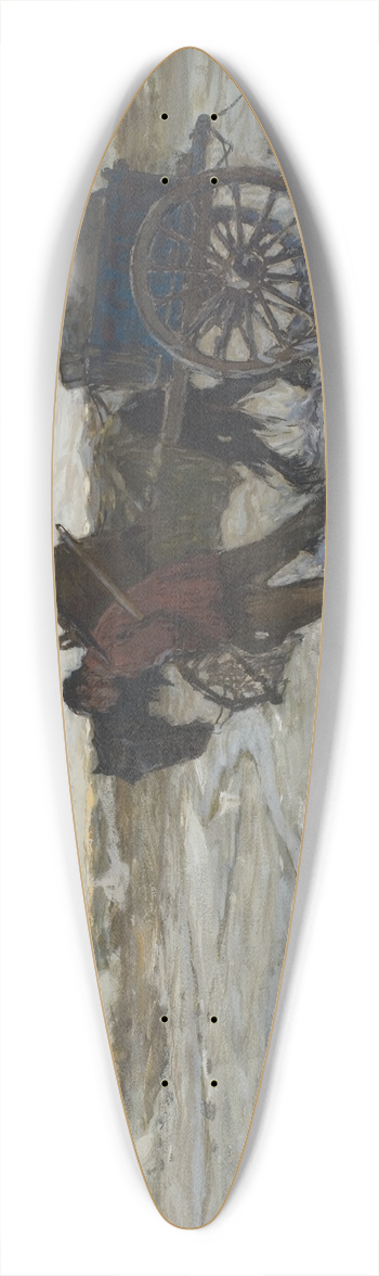Hans Von Bartels - At the Dunes 39.3 inch art pintail longboard deck