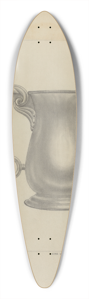 Hans Westendorff - Silver Mug 39.3 inch art pintail longboard deck