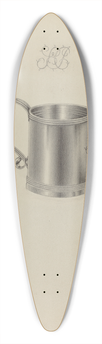Hans Westendorff - Silver Mug 39.3 inch art pintail longboard deck