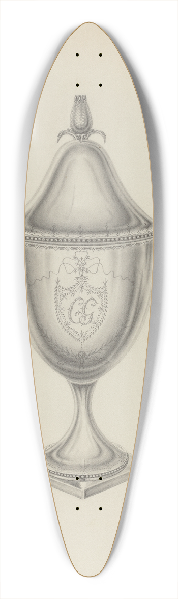 Hans Westendorff - Silver Sugar Bowl 39.3 inch art pintail longboard deck