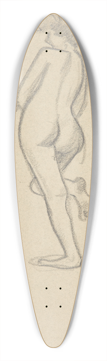 Harald Giersing - Rygstudie af samme model samt to studier af ben 39.3 inch art pintail longboard deck