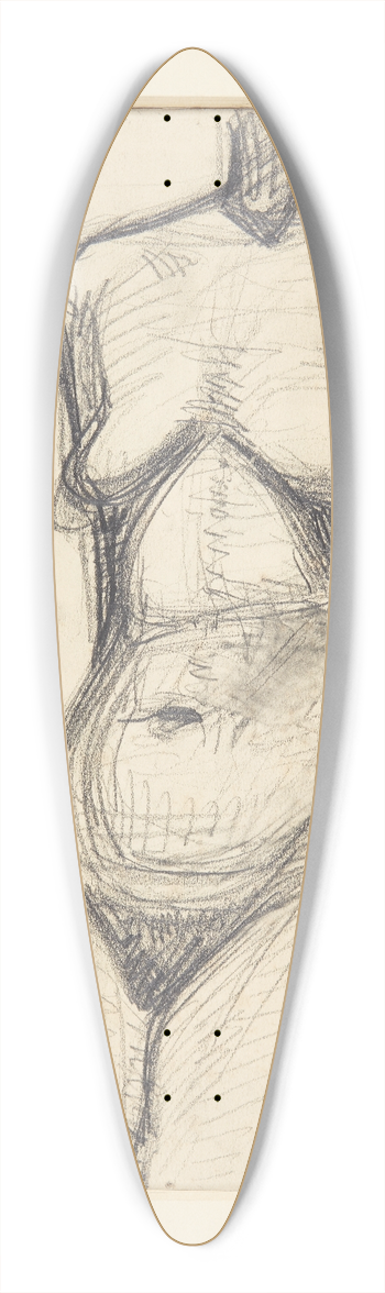 Harald Giersing - Torso af kvindelige model 39.3 inch art pintail longboard deck