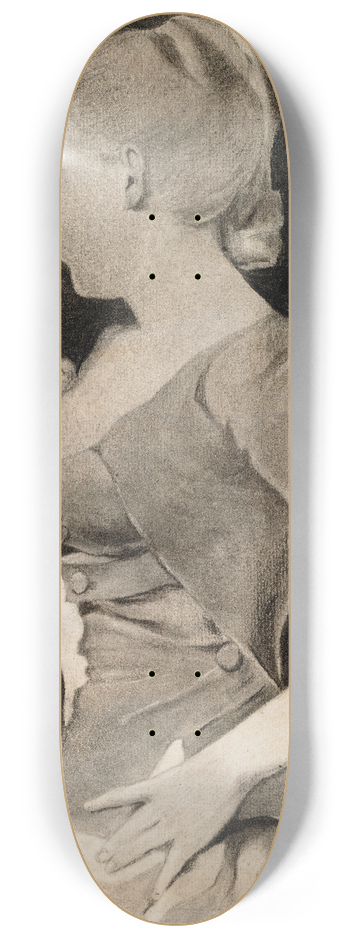 John White Alexander - Silhouette of a Young Girl 8.25 inch art skate deck