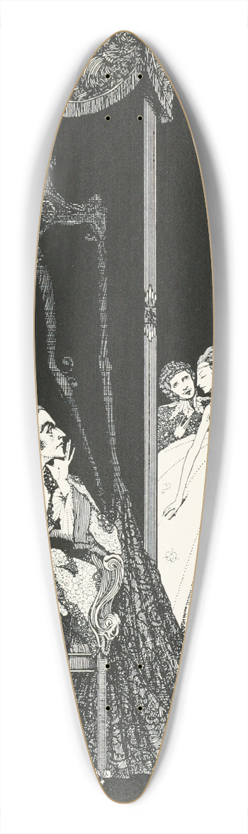 Harry Clarke - He thought the princess was his queen 39.3 inch art pintail longboard deck