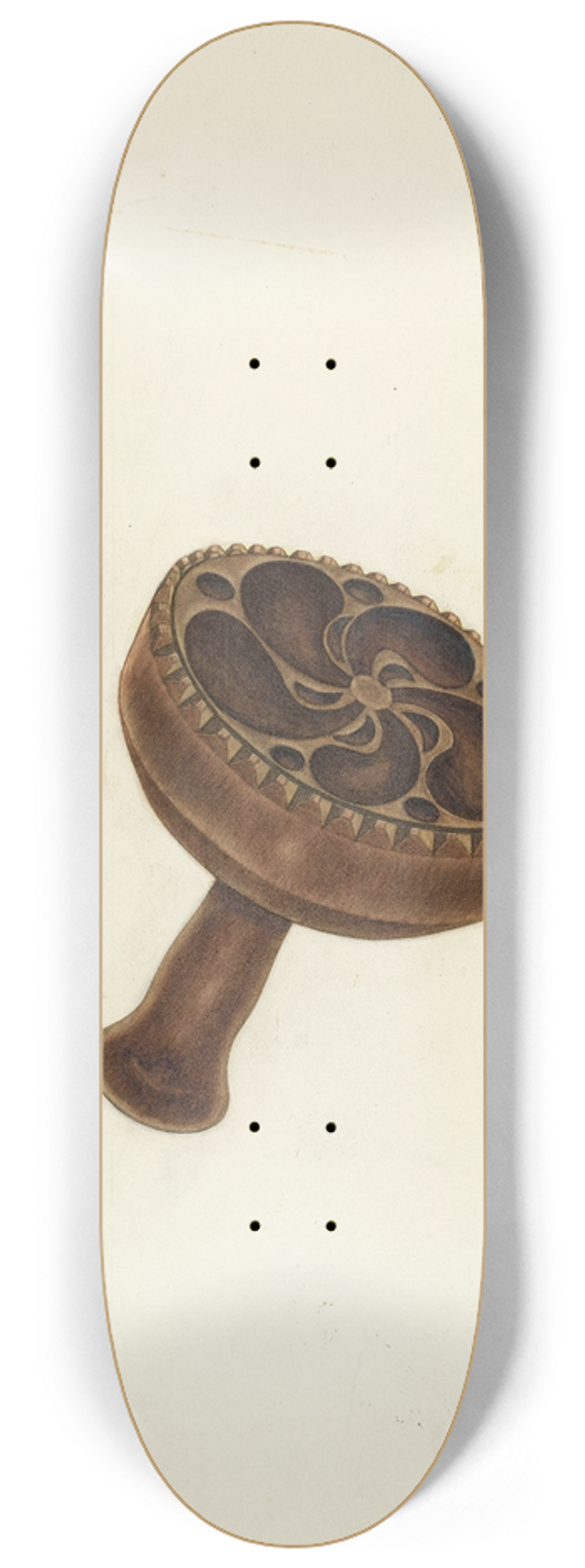 John Wilkes - Zoar Butter Mold 8.25 inch art skate deck