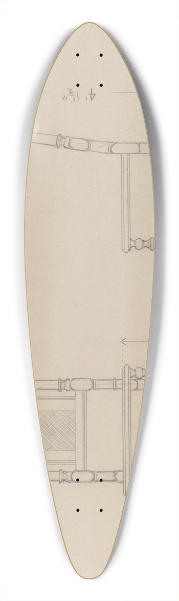 Harry Eisman - Side Chair 39.3 inch art pintail longboard deck