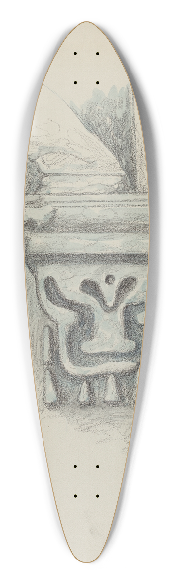 Harry Mann Waddell - Architectural Detail 39.3 inch art pintail longboard deck