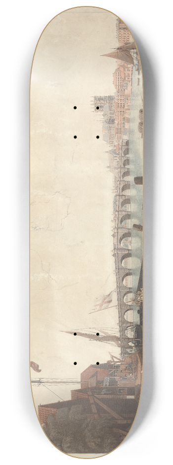 John William Edye - A View of Westminster Bridge, the Abbey, etc. 8.25 inch art skate deck