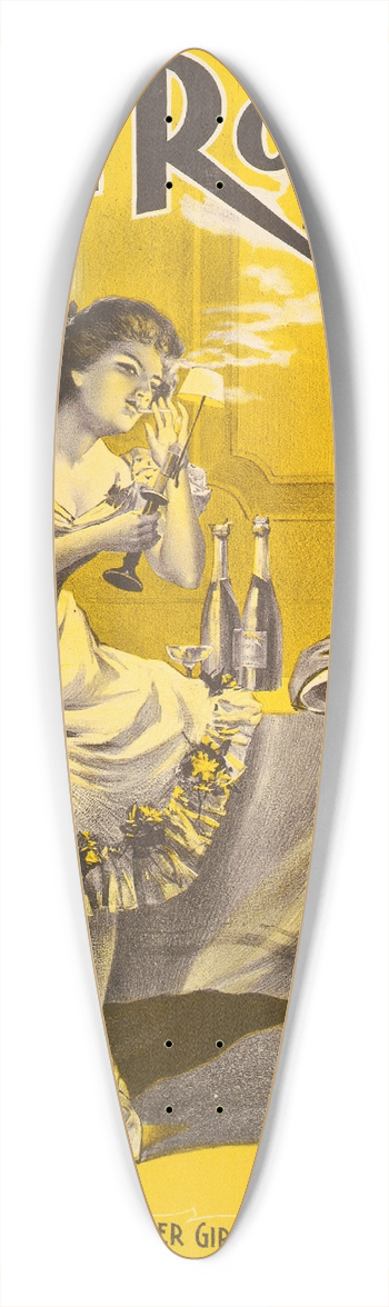 H.C. Miner Litho. Co. - Deveres High Rollers Burlesque Co. 39.3 inch art pintail longboard deck