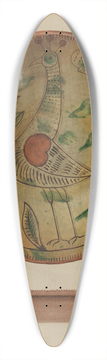 Hedwig Emanuel - Pa. German Plate 39.3 inch art pintail longboard deck