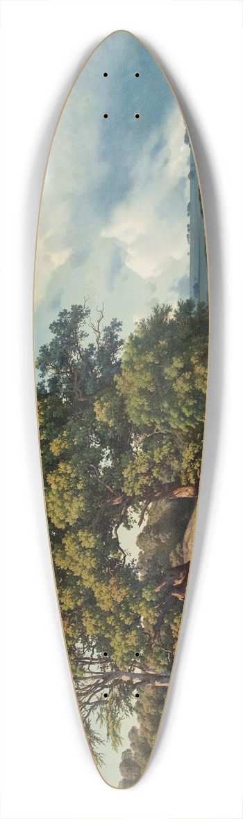 Heinrich Buntzen - Danish Landscape 39.3 inch art pintail longboard deck