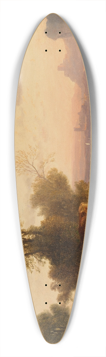 Heinrich Dreber - Arkadische Landschaft 39.3 inch art pintail longboard deck