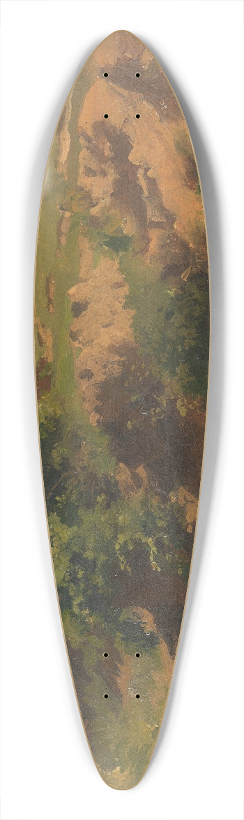 Heinrich Dreber - Steiler Hang mit Bachgrund 39.3 inch art pintail longboard deck