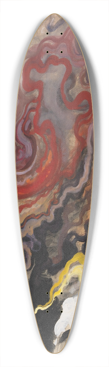 Heinrich Kley - Abstrakte Komposition 39.3 inch art pintail longboard deck