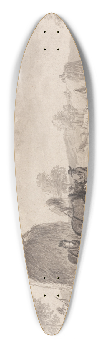 Heinrich W. Schweickhardt - Haymaking 39.3 inch art pintail longboard deck