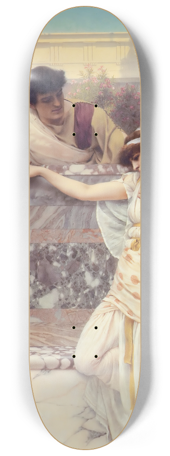 John William Godward - Yes or No Date 8.25 inch art skate deck