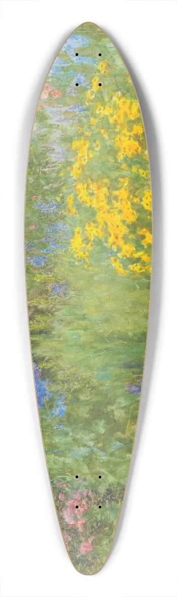 Helen Allingham - In a Surrey garden, Brook, near Witley 39.3 inch art pintail longboard deck