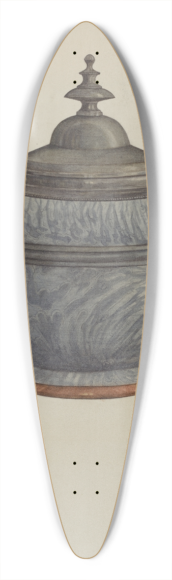 Helen Bronson - Pewter Sugar Bowl 39.3 inch art pintail longboard deck