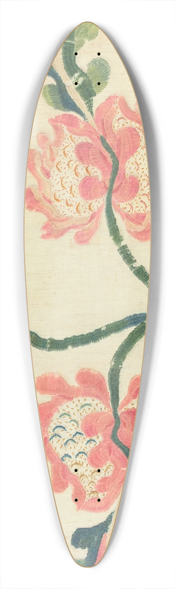 Helen E. Gilman - Crewel Bed Hanging 39.3 inch art pintail longboard deck
