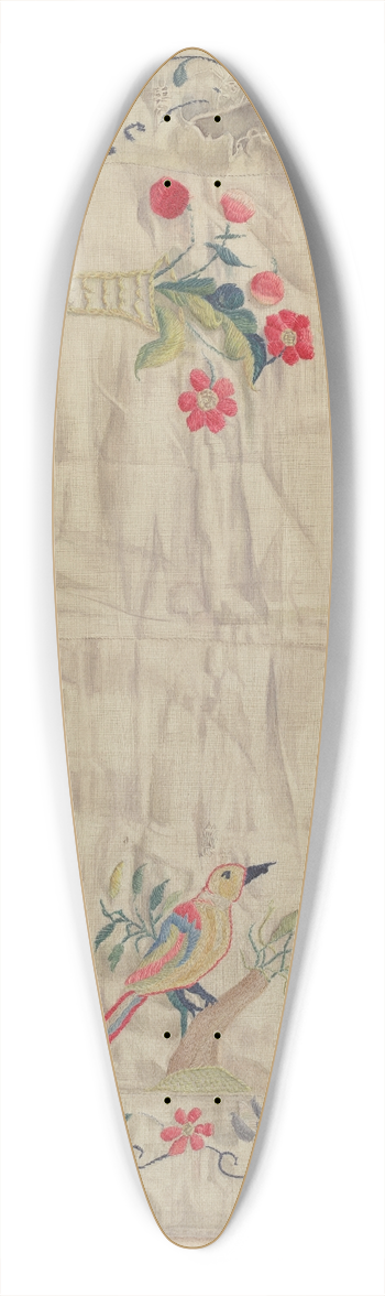 Helen E. Gilman - Crewel Embroidery 39.3 inch art pintail longboard deck
