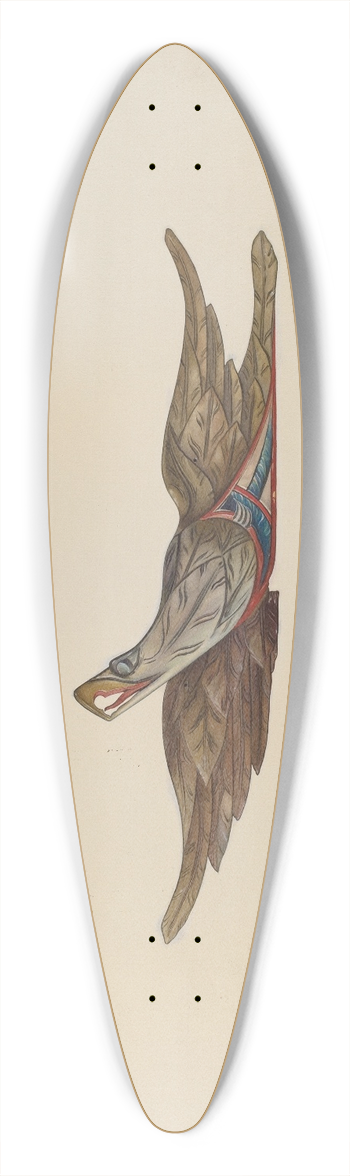 Helen E. Gilman - Eagle 39.3 inch art pintail longboard deck