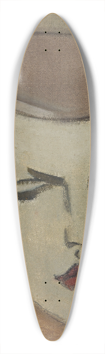Helene Schjerfbeck - The Woodcutter, head study 39.3 inch art pintail longboard deck